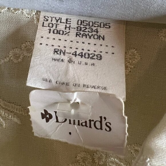 Vintage Diane Von Furstenberg Cream Floral Embroidered Long Sleeve Button Up NWT - Picture 6 of 12